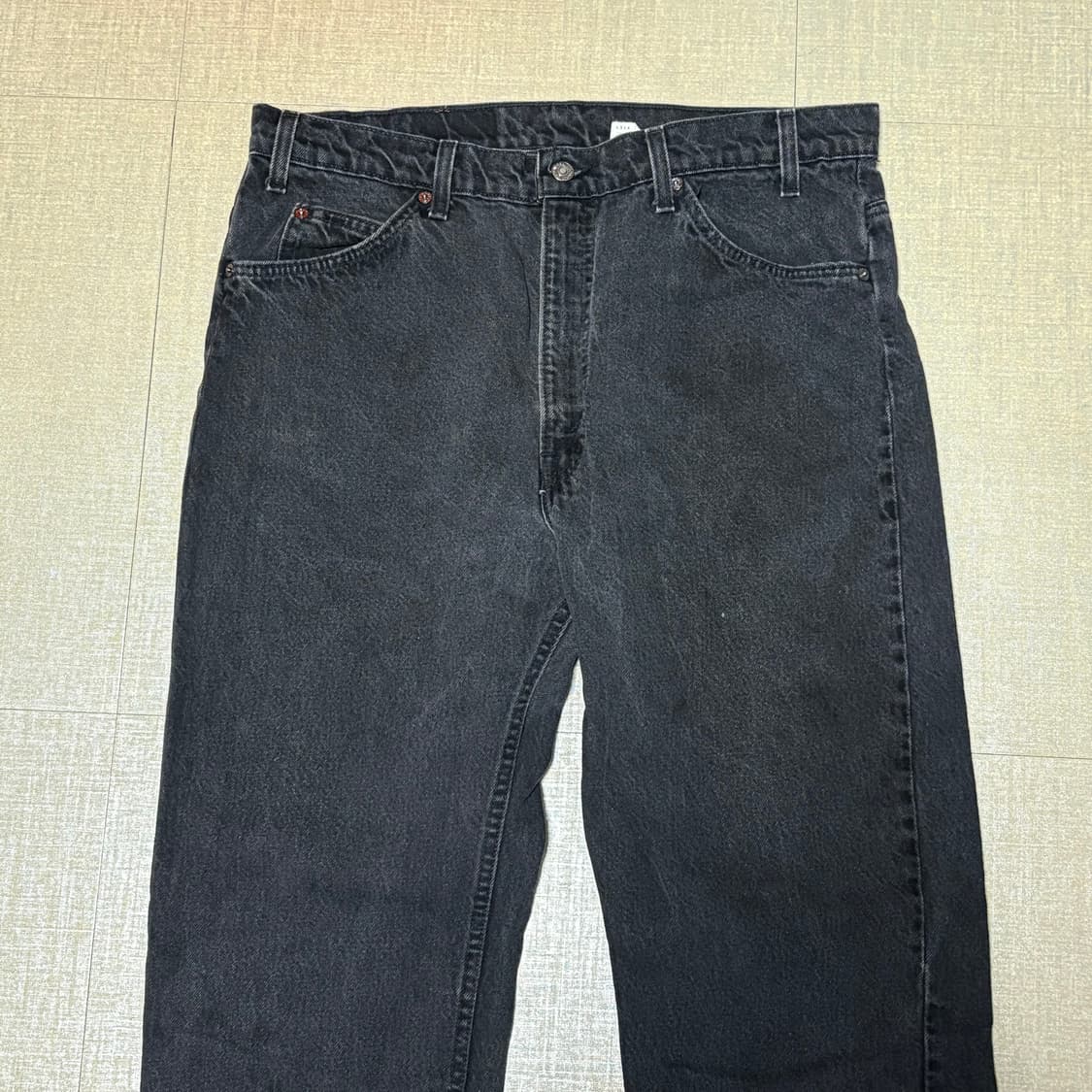 90s USA🇺🇸 리바이스 505 오렌지 탭 블랙 흑청 상품이미지2