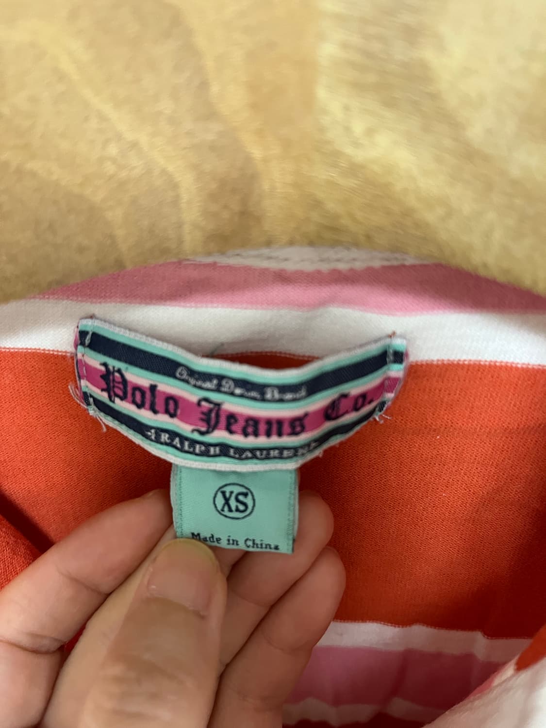 폴로진 여성 슬림핏 럭비티 xs 상품이미지3