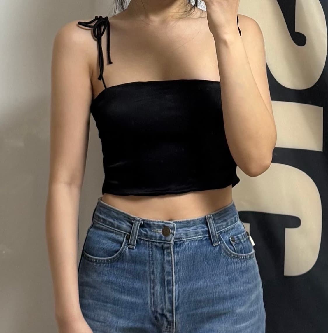 (반택포) 자라 새틴 나시 탑 (블랙,화이트) 상품이미지1