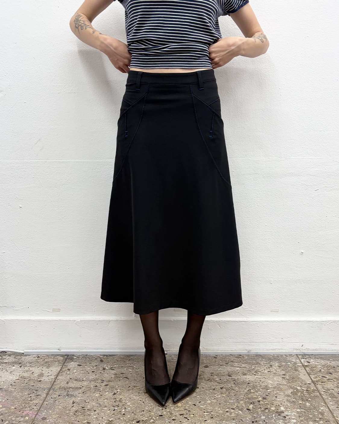 히로코 코시노 패널 플레어 맥시 스커트 상품이미지1