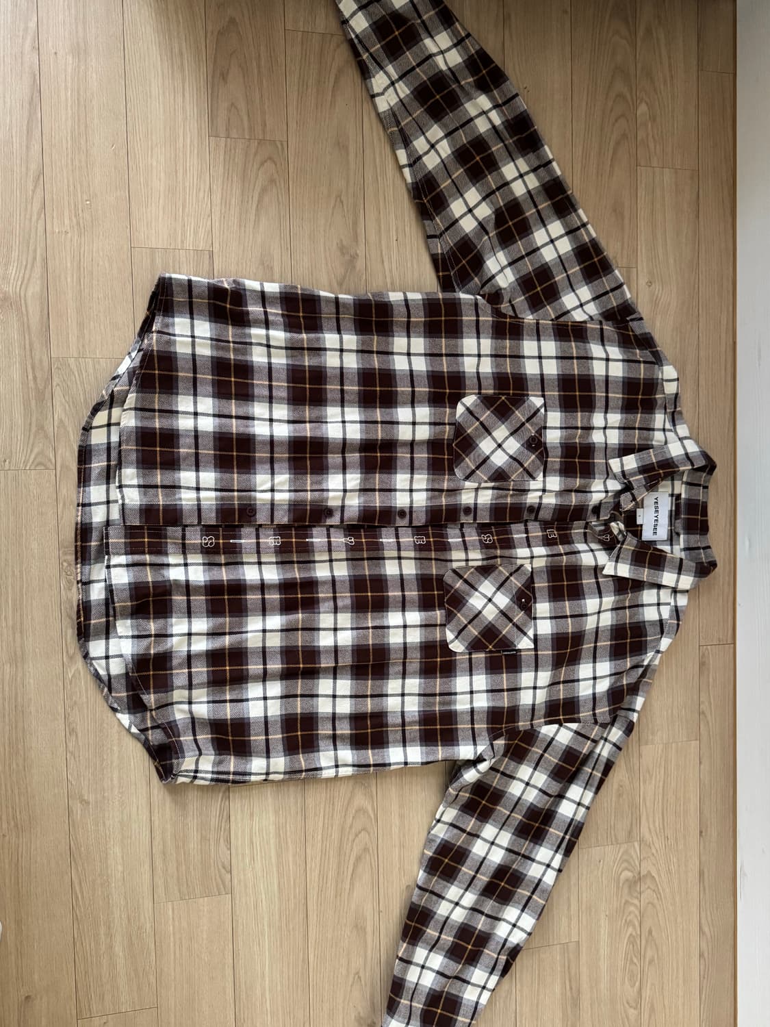 예스아이씨 Plop Check Shirt Brown 상품이미지5