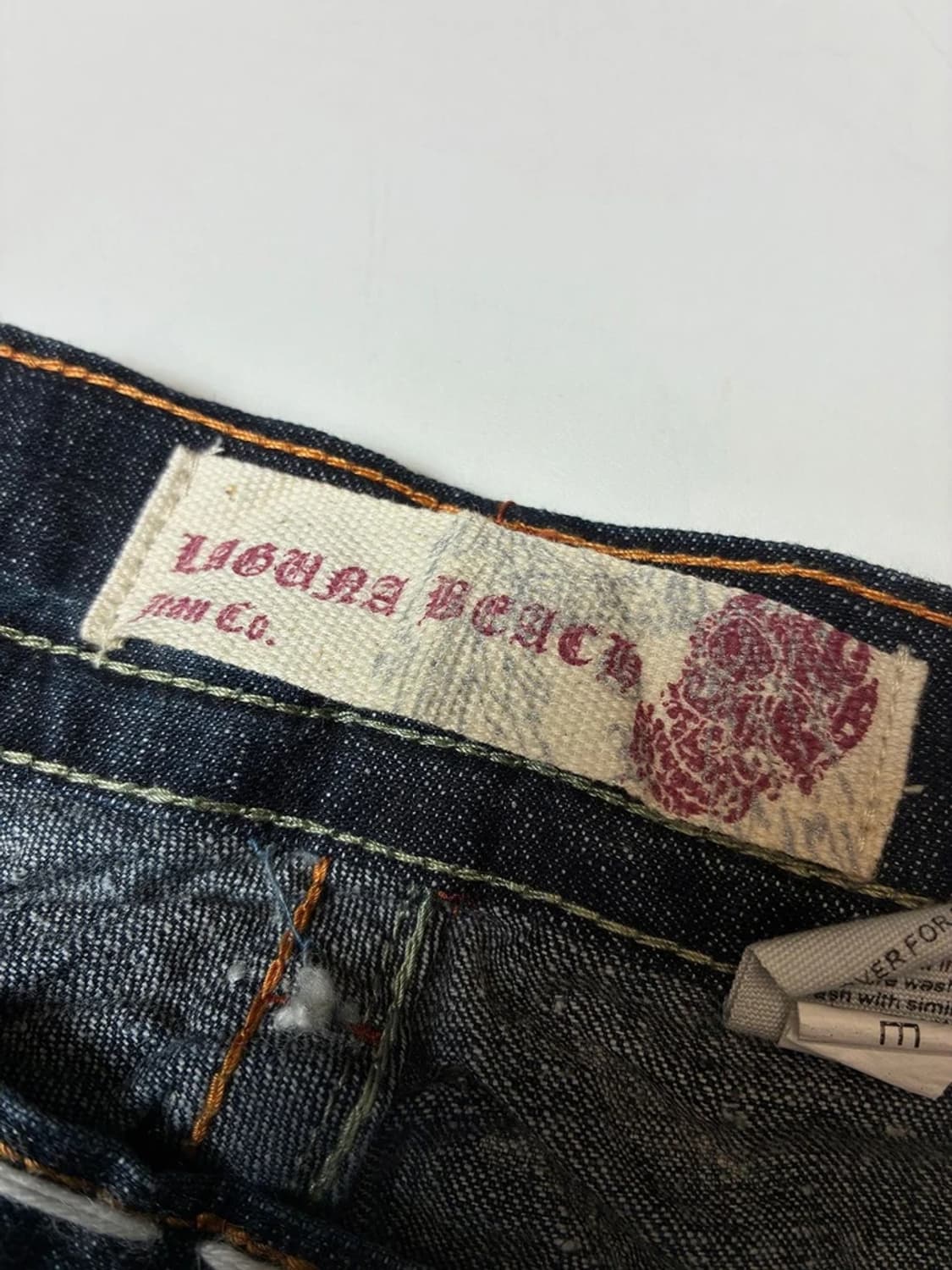 라구나비치00's Y2K 펑크데드스탁 스컬스티치자수 데님팬츠 PN8833 상품이미지8