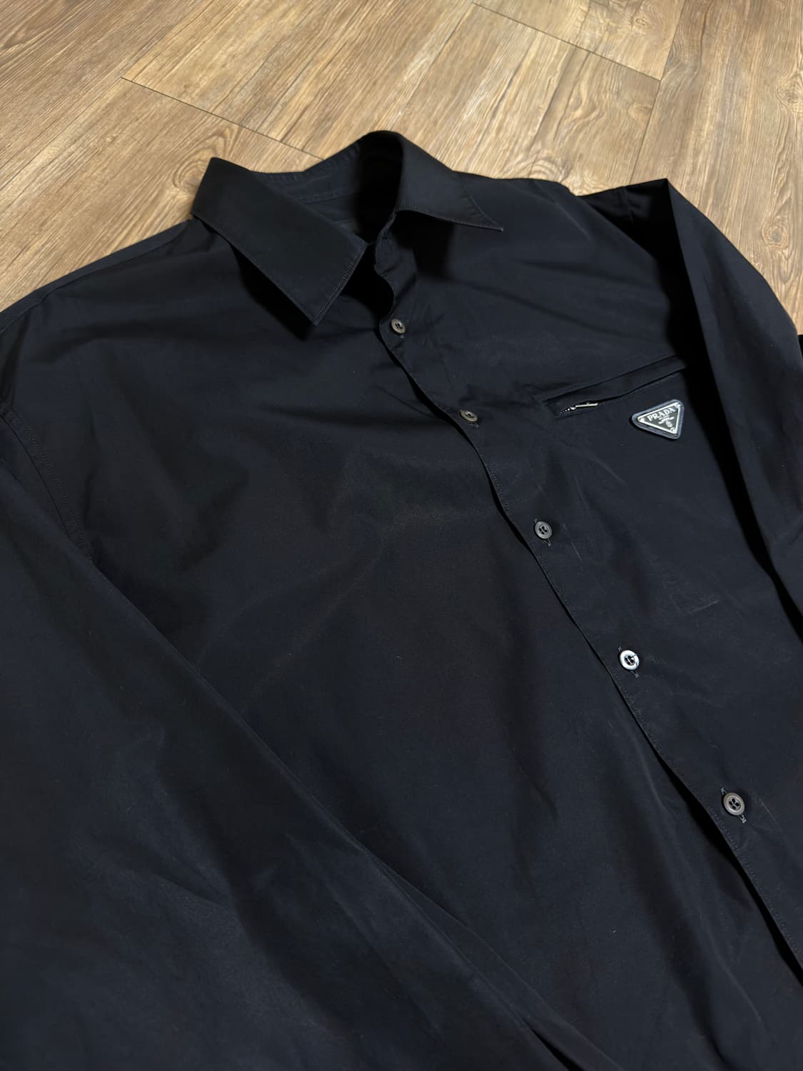 프라다 코튼 셔츠 블랙 L 상품이미지4