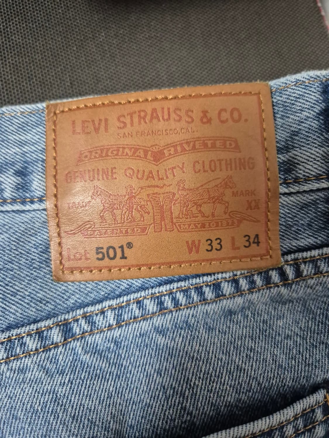 [Levi's] 리바이스 프리미엄 501 셀비지 연청 (W33 L34) 상품이미지4