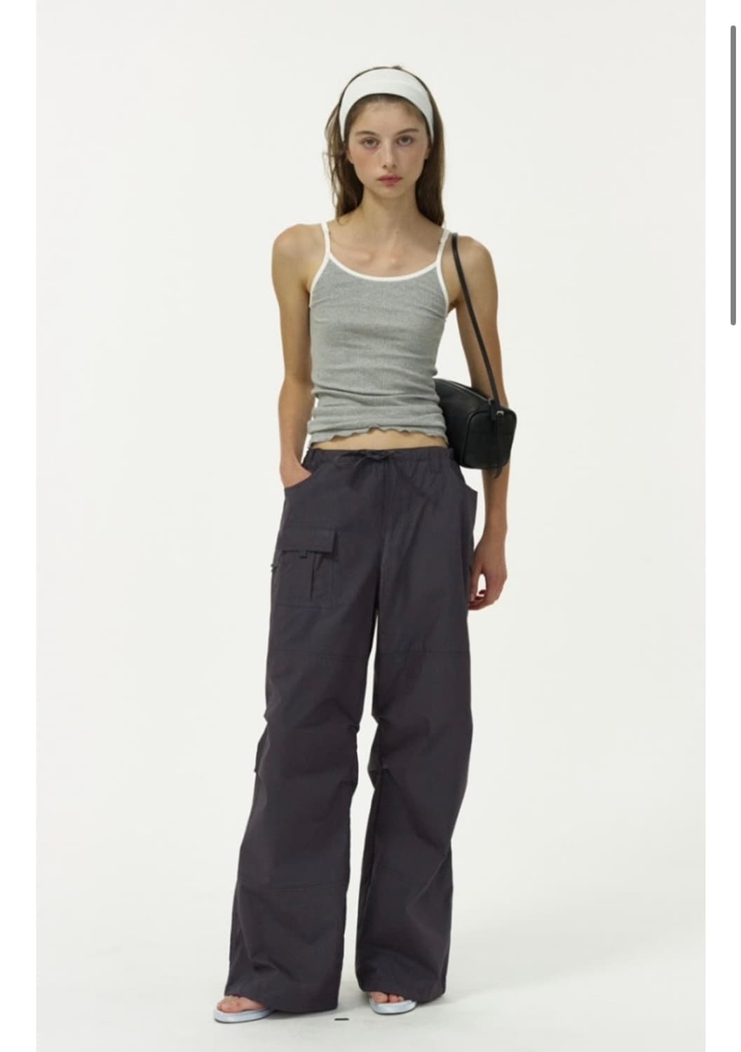 Ribbonbit 리본빛 노마드 카고 팬츠 차콜 상품이미지1