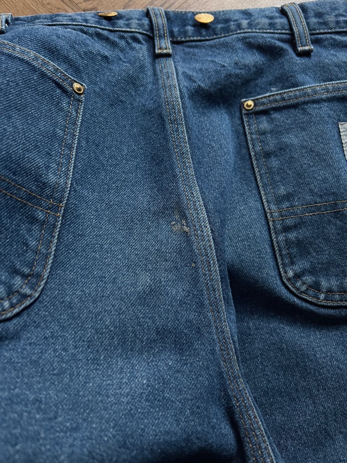 [36]칼하트 USA 빈티지 데미지드 더블니 데님 팬츠 상품이미지7