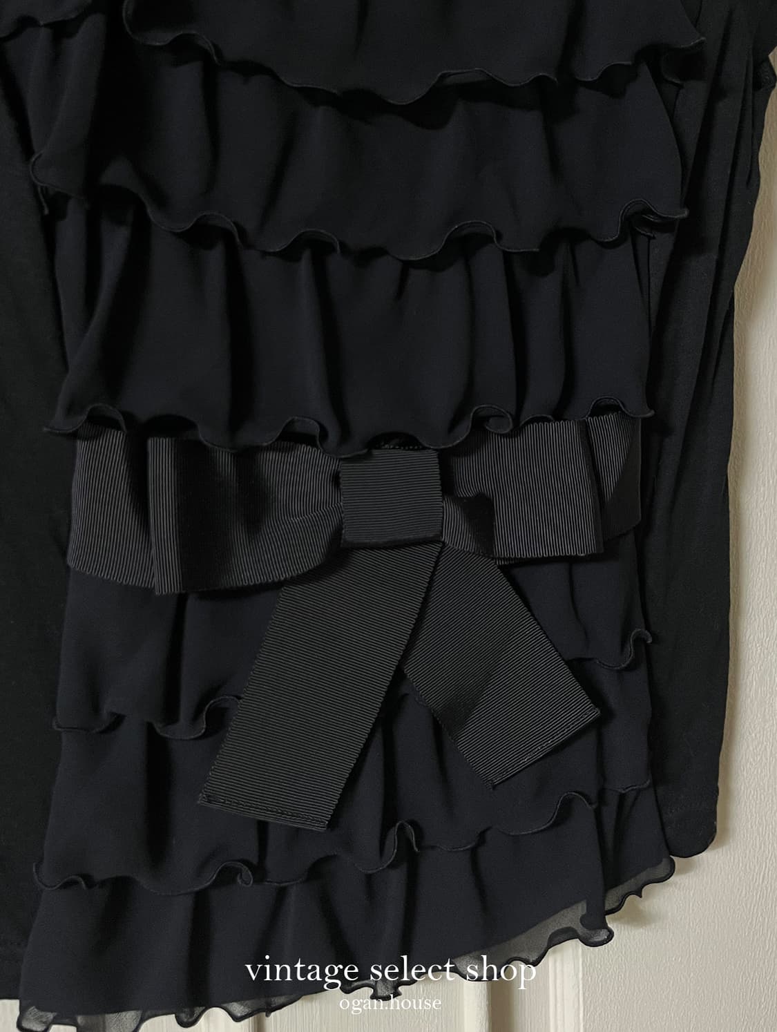 vintage black ribbon top 상품이미지3