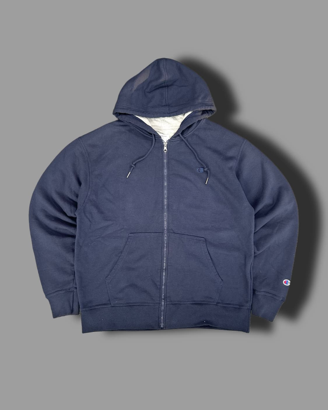 챔피온 네이비 스몰로고 어센틱 후드집업 L 상품이미지4