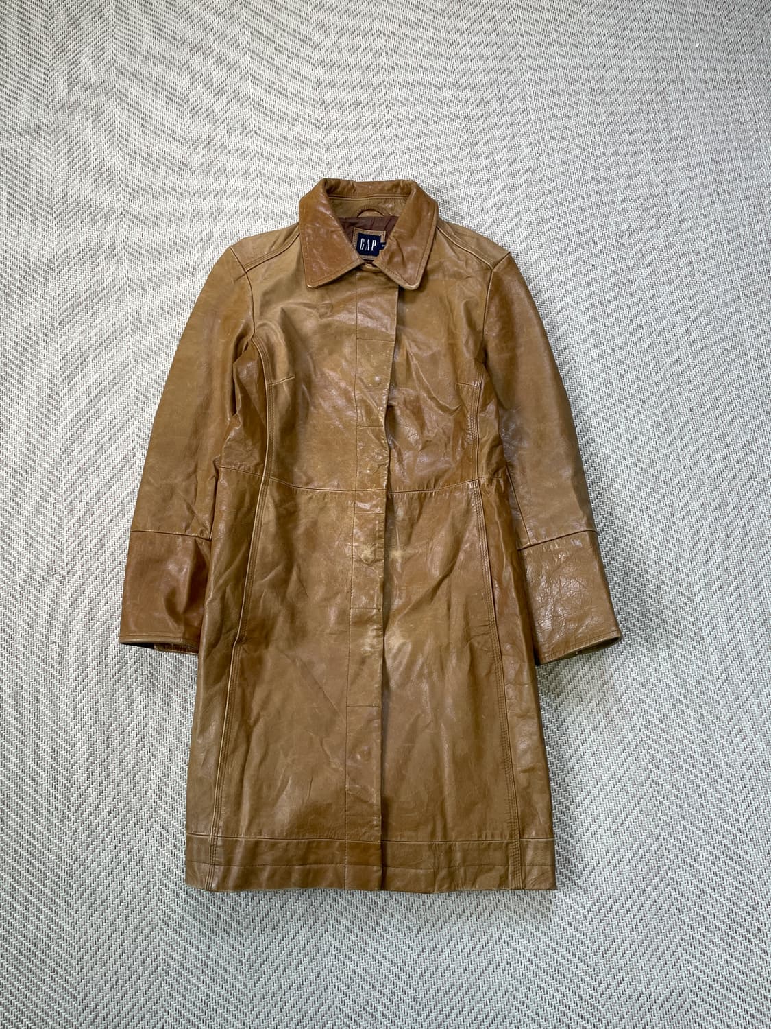 올드 갭 싱글 브레스티드 레더 코트 J03688 상품이미지1