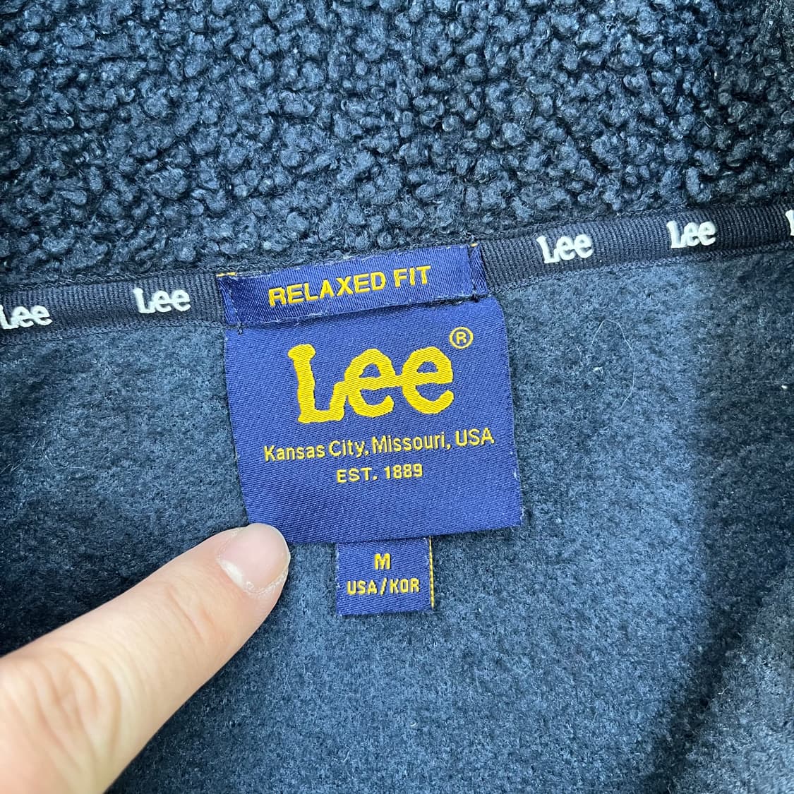 M 리 반집업 플리스 맨투맨 0305M 상품이미지2