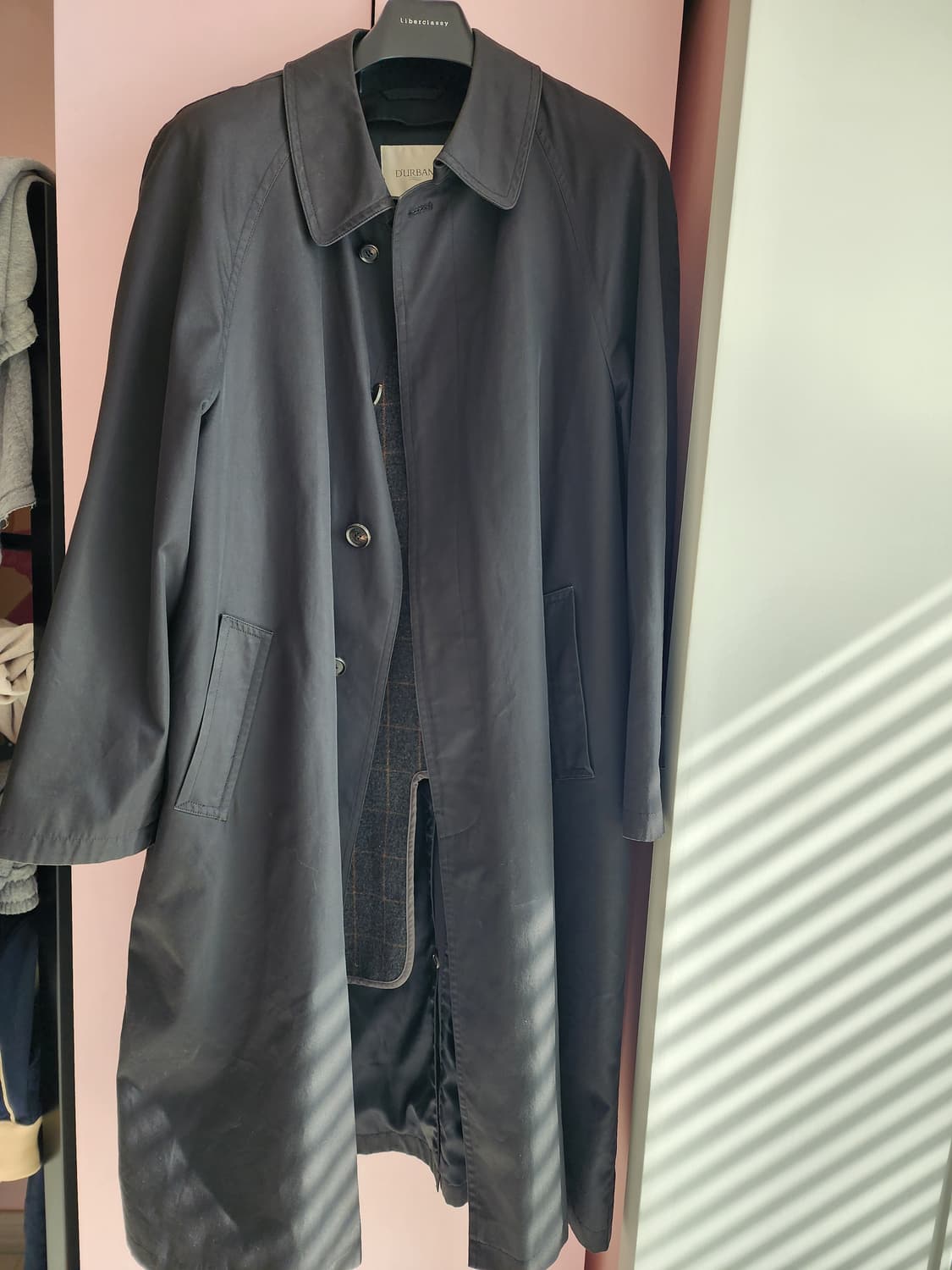 더반 D'URBAN 트렌치코트 팜. 블랙 발마칸 맥코트 100~105 상품이미지1