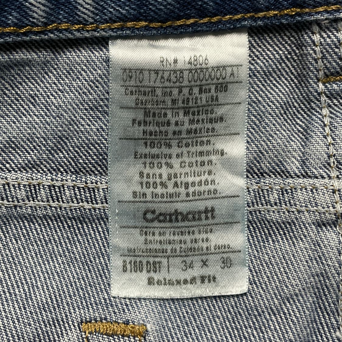 CARHARTT 칼하트 B160 데님 워크 팬츠 A00934 상품이미지9