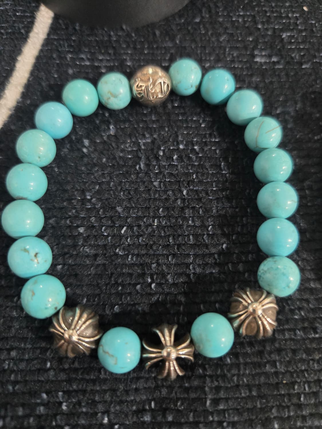 크롬하츠 천연 터키석 팔찌 2개 정품 상품이미지5