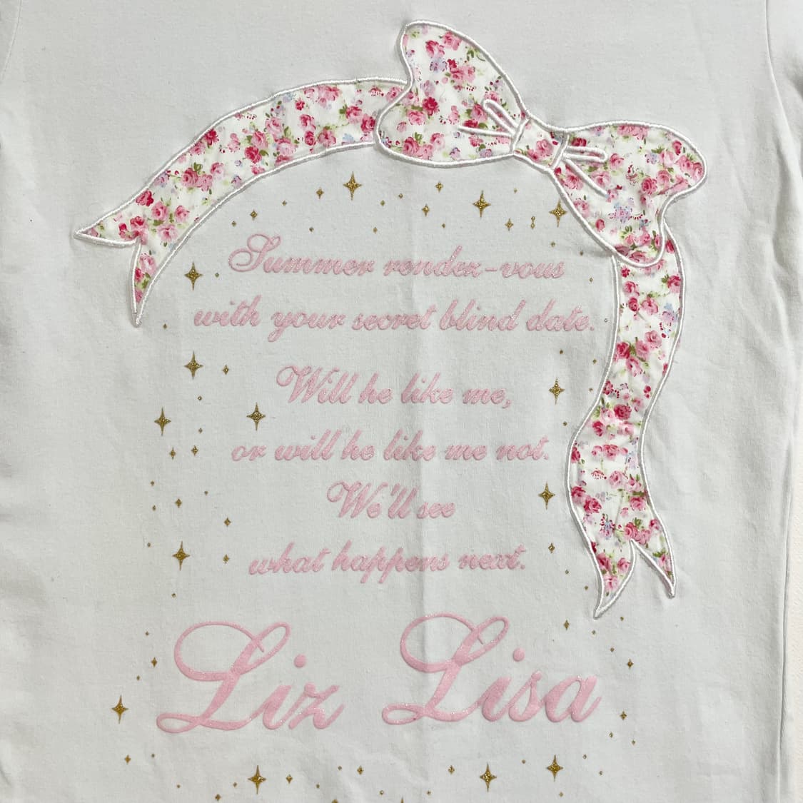 Liz lisa 리즈리사 빅리본 레터링 레이스 딱붙탑 히메갸루 히메카지 상품이미지7