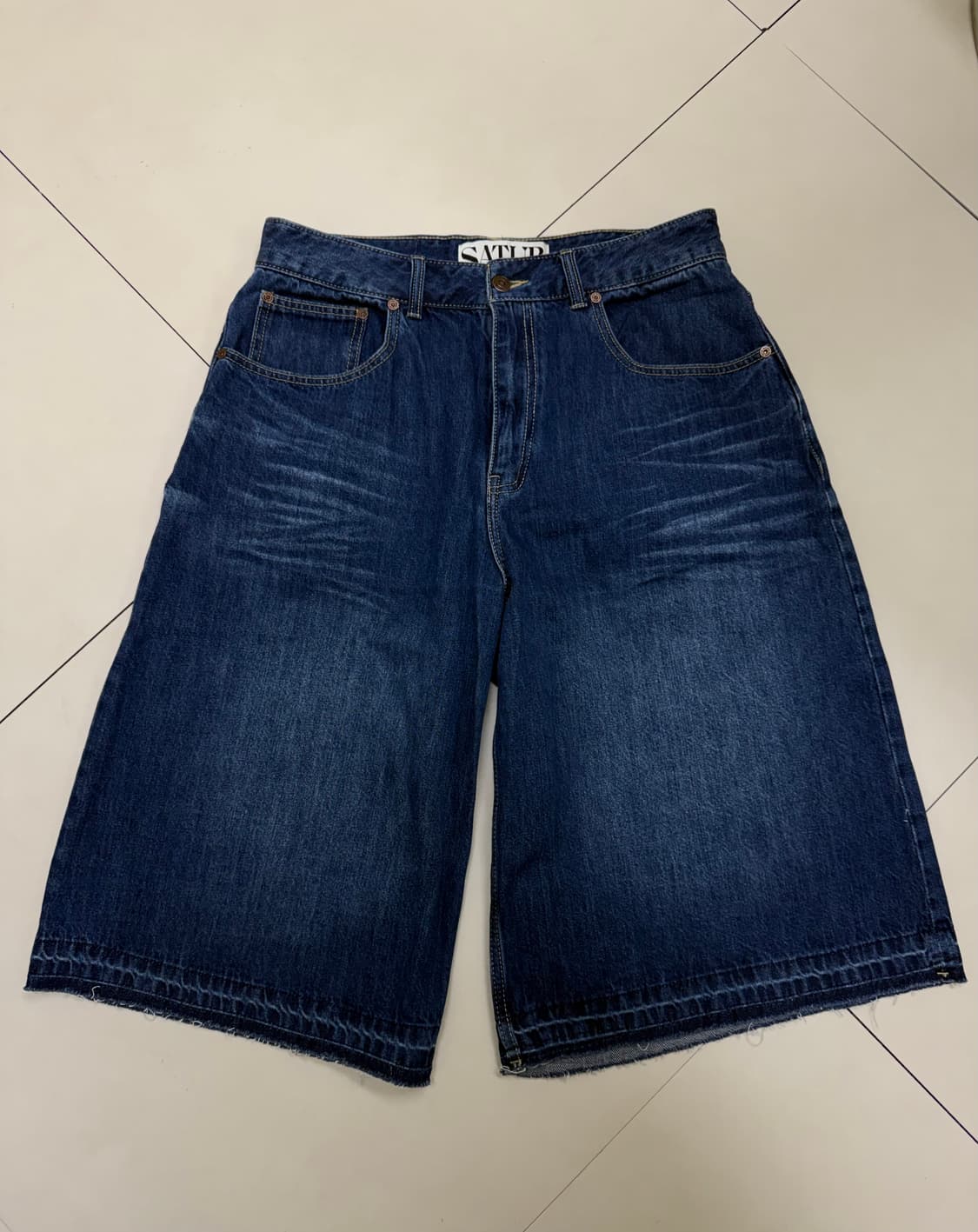 Satur 버뮤다 워싱 데님 팬츠 상품이미지1