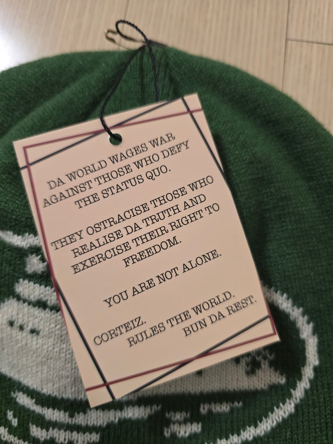 Corteiz skully beanie green 코르테이즈 비니 그린 상품이미지2