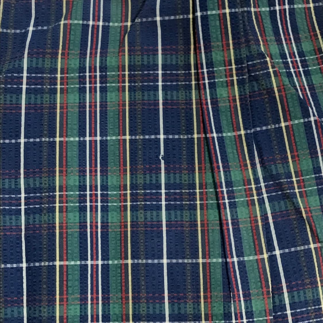90s 폴로랄프로렌 네이비 그린 마드라스 체크 시어서커 셔츠 남성 110 상품이미지7