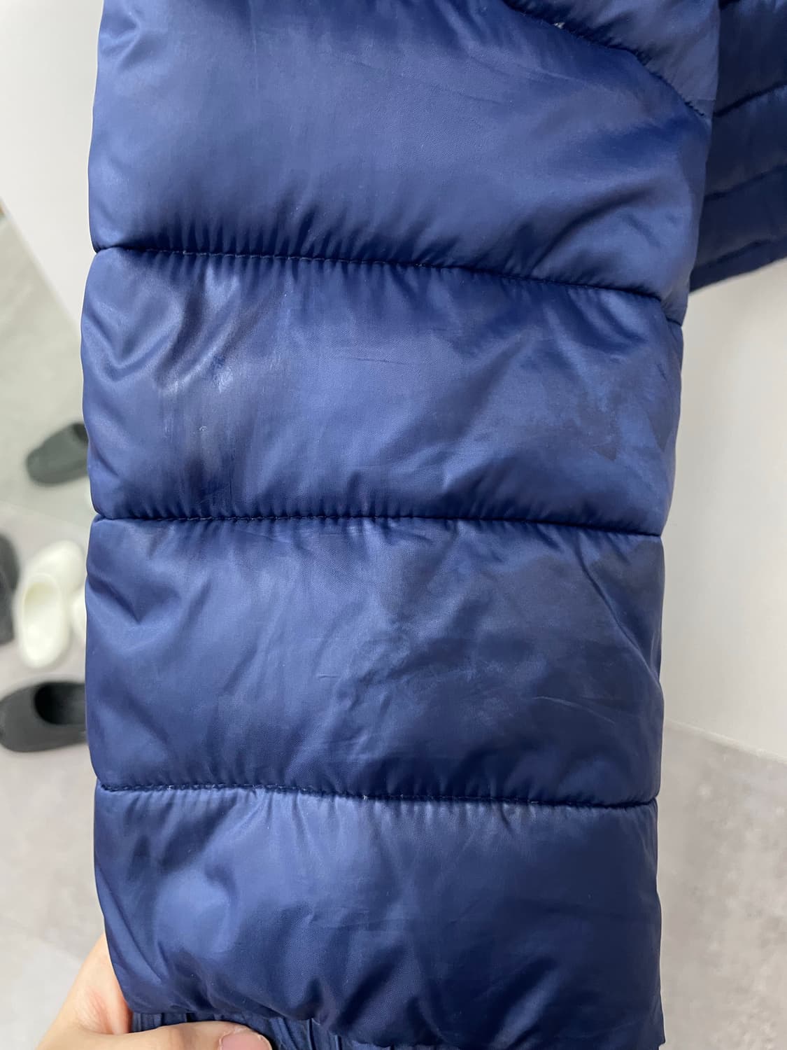 라코스테 블루 로고패치 구스다운 패딩 H1038 상품이미지9