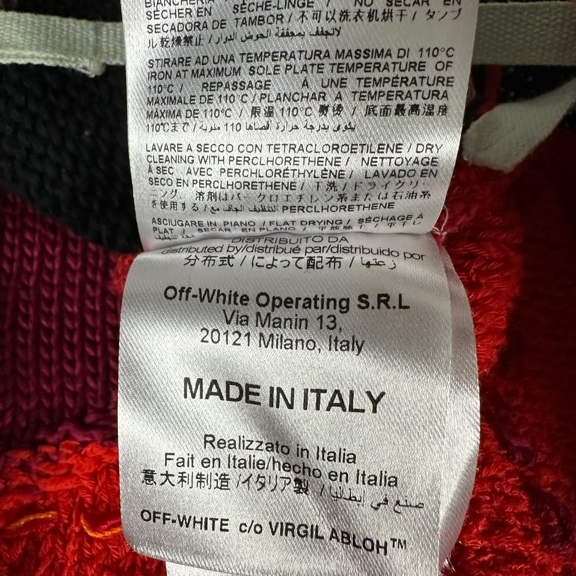 오프화이트 오아시스 인타르시아 니트 상품이미지7