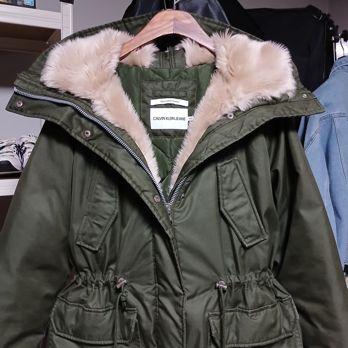 CK 캘빈클라인 야상 패딩 피쉬테일 다운 자켓 상품이미지1