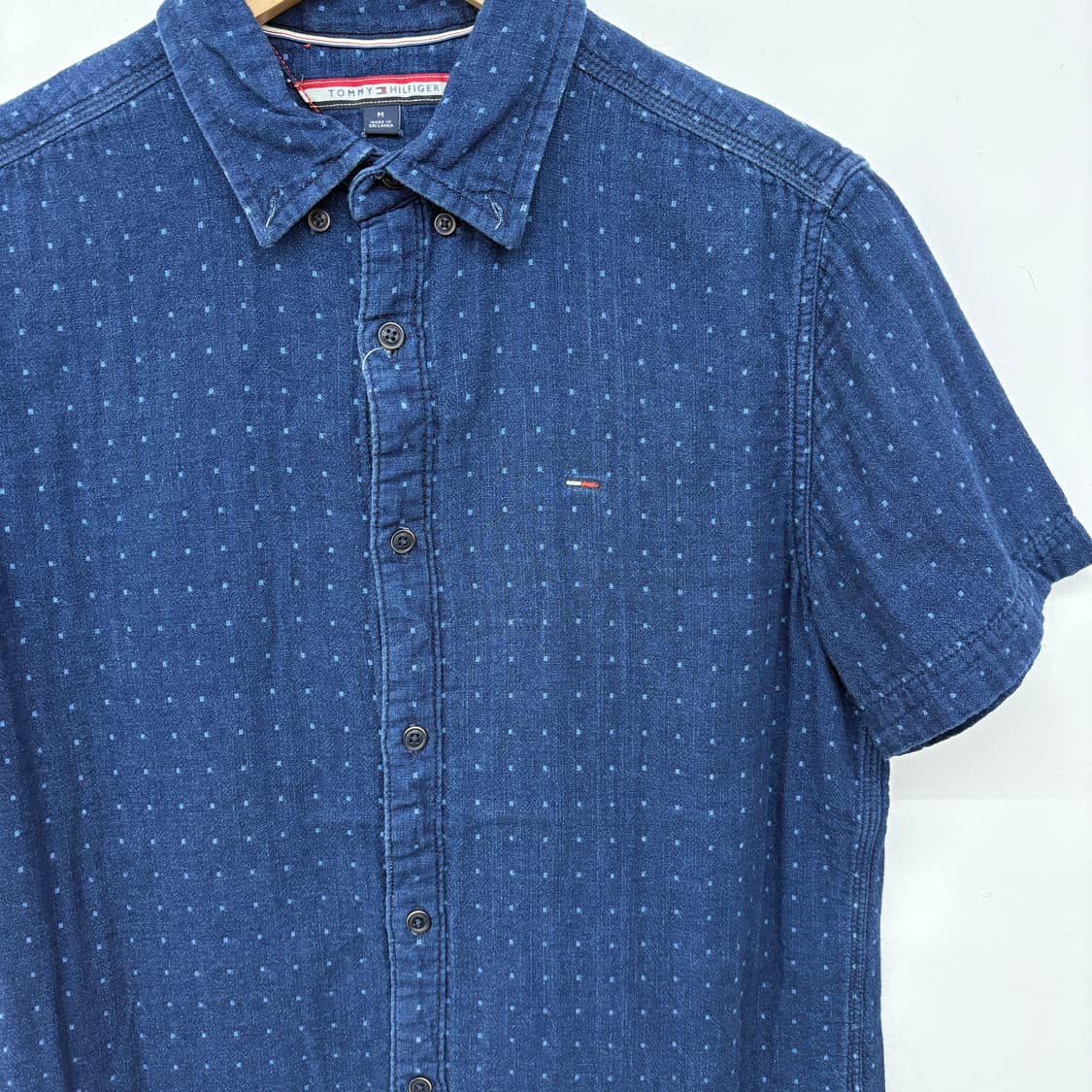 타미힐피거 네이비 도트 반팔 셔츠 남m 상품이미지2