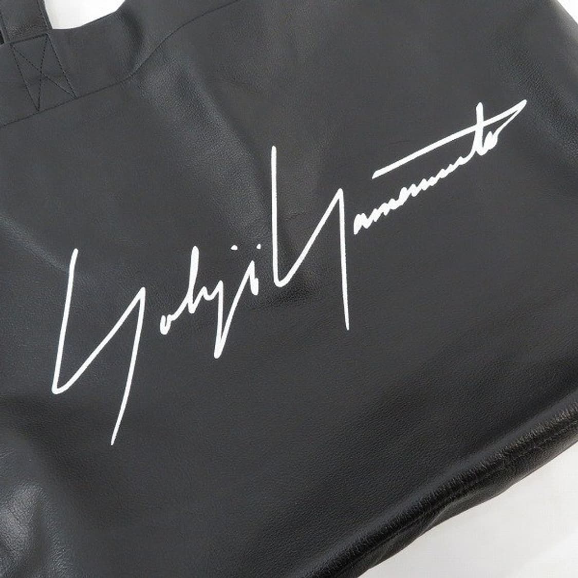 요지 야마모토 레터링 소가죽 토트백 상품이미지5