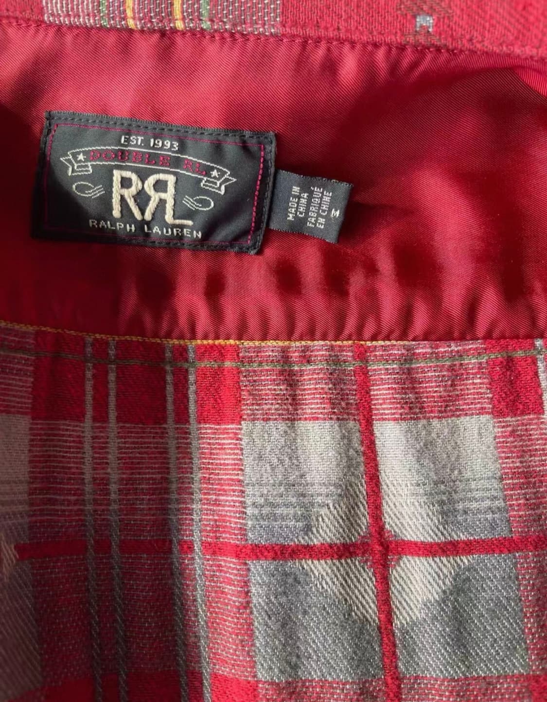 RRL(더블알엘) 퀼트 플란넬 셔츠 재킷 m 상품이미지3