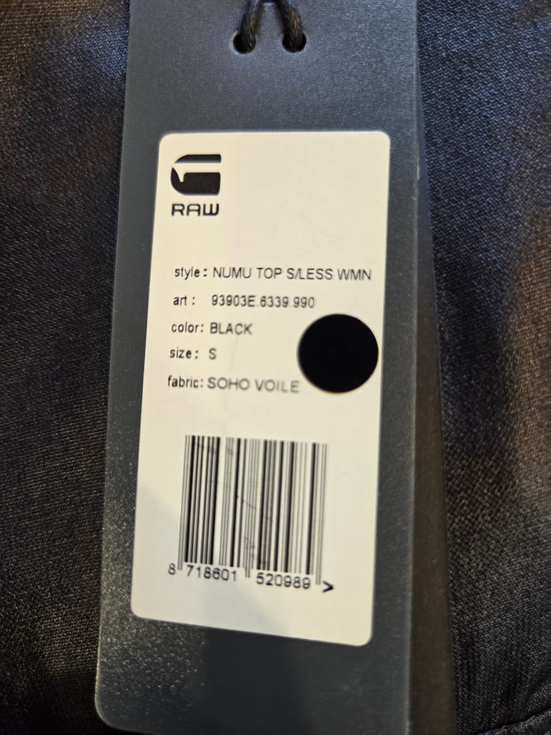 G-Star RAW 블랙 레더 민팔 블라우스 상품이미지5