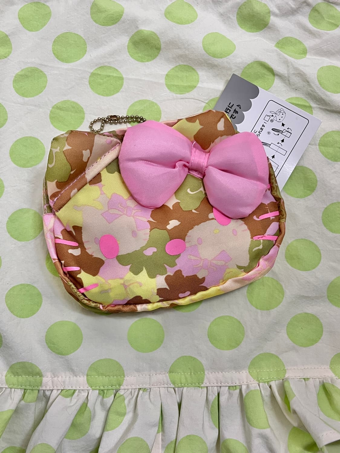 2016 키티 얼굴이 숨겨진 접이식 카모 토트백 상품이미지5