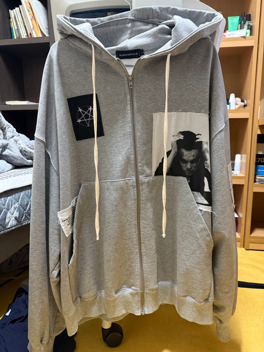 선데이오프클럽 패치 후드집업 L 상품이미지1