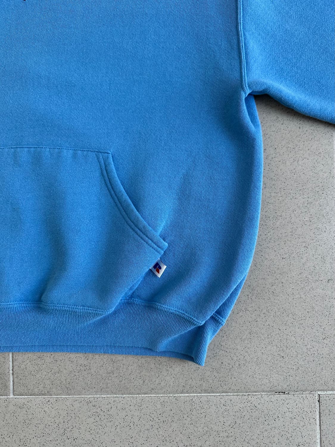 90s 빈티지 러셀 후드 베이비 블루 M 상품이미지3