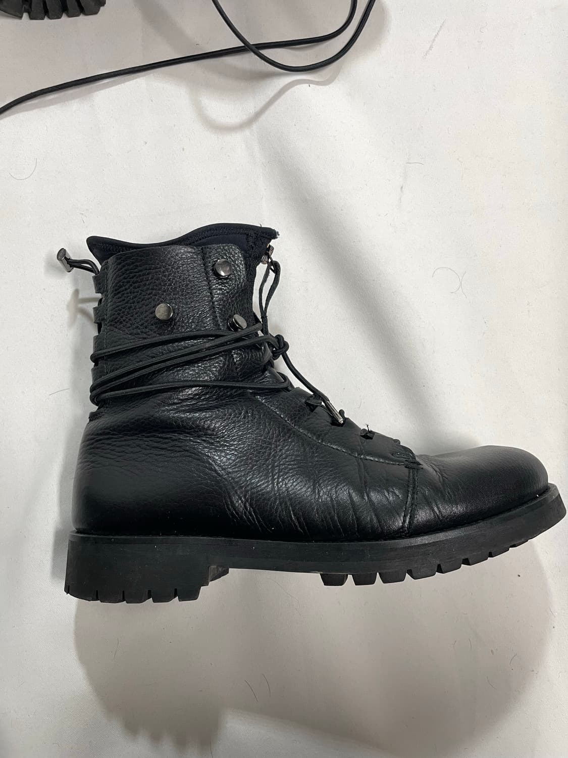 h&m studio 17aw 레이스업 레더 부츠 상품이미지2