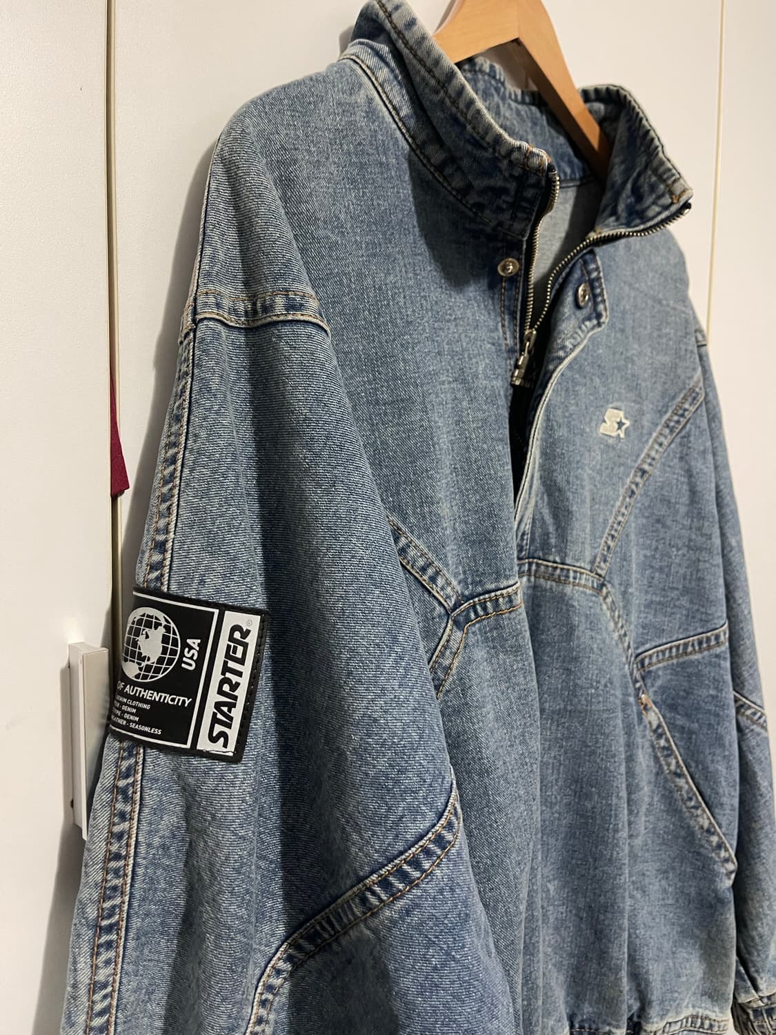 스타터 데님 하프집업 자켓 L 상품이미지4