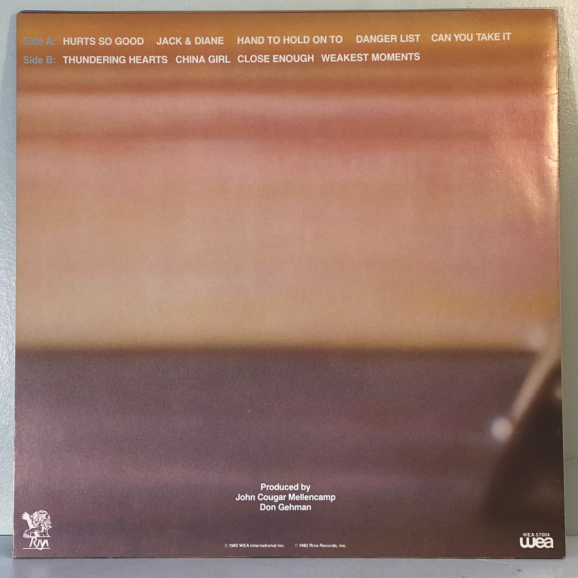 (중고LP-팝록) John Cougar -American Fool 상품이미지2