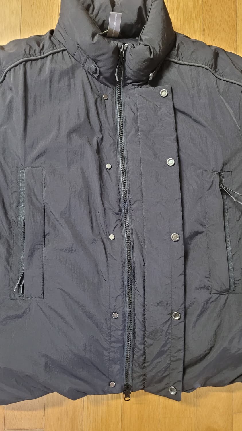 언어펙티드 / 블랙 듀벳 리플렉티브 구스다운 패딩 / L(105) 상품이미지3