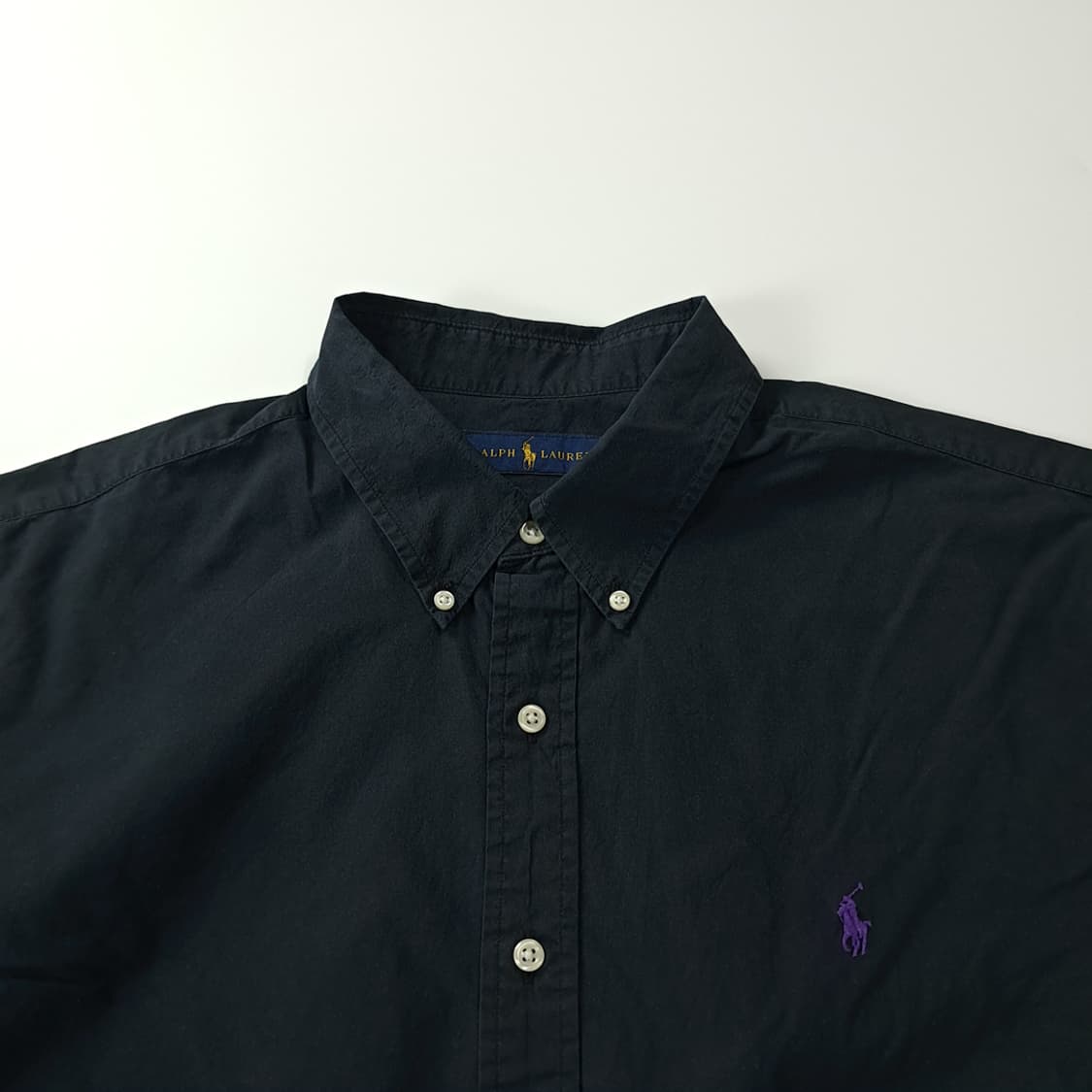 CK443 2XL 폴로 90s 퍼플포니 블랙 셔츠 남방 상품이미지2