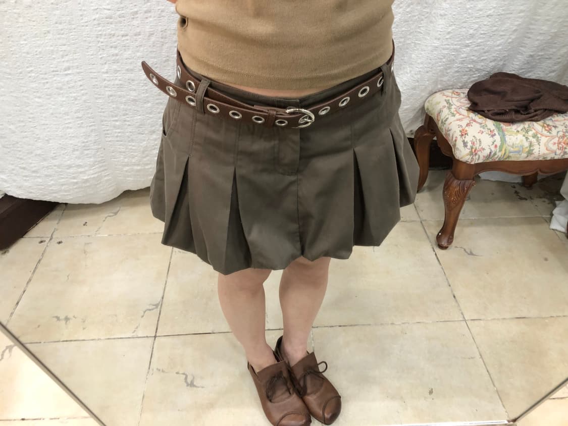 Bubble hem mini skirt 상품이미지1