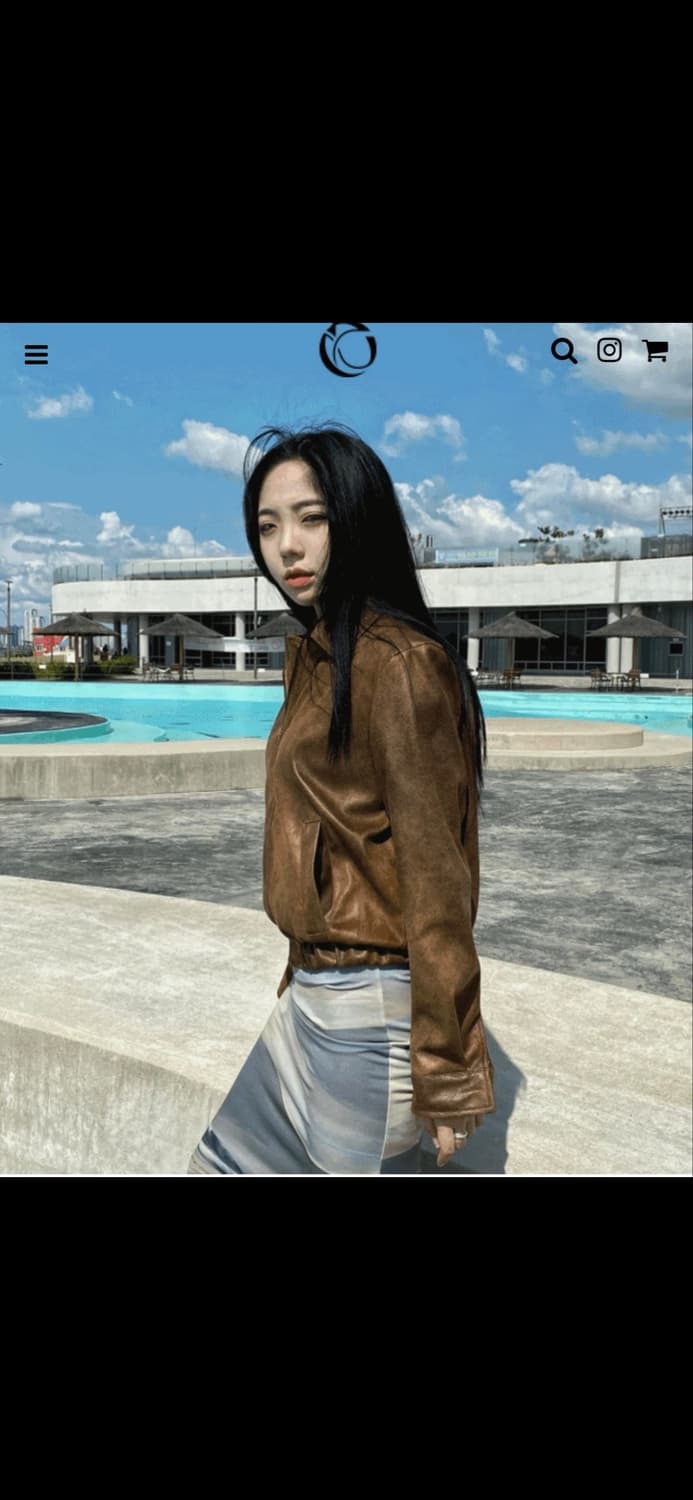 빈티지 브라운 블루종 상품이미지2