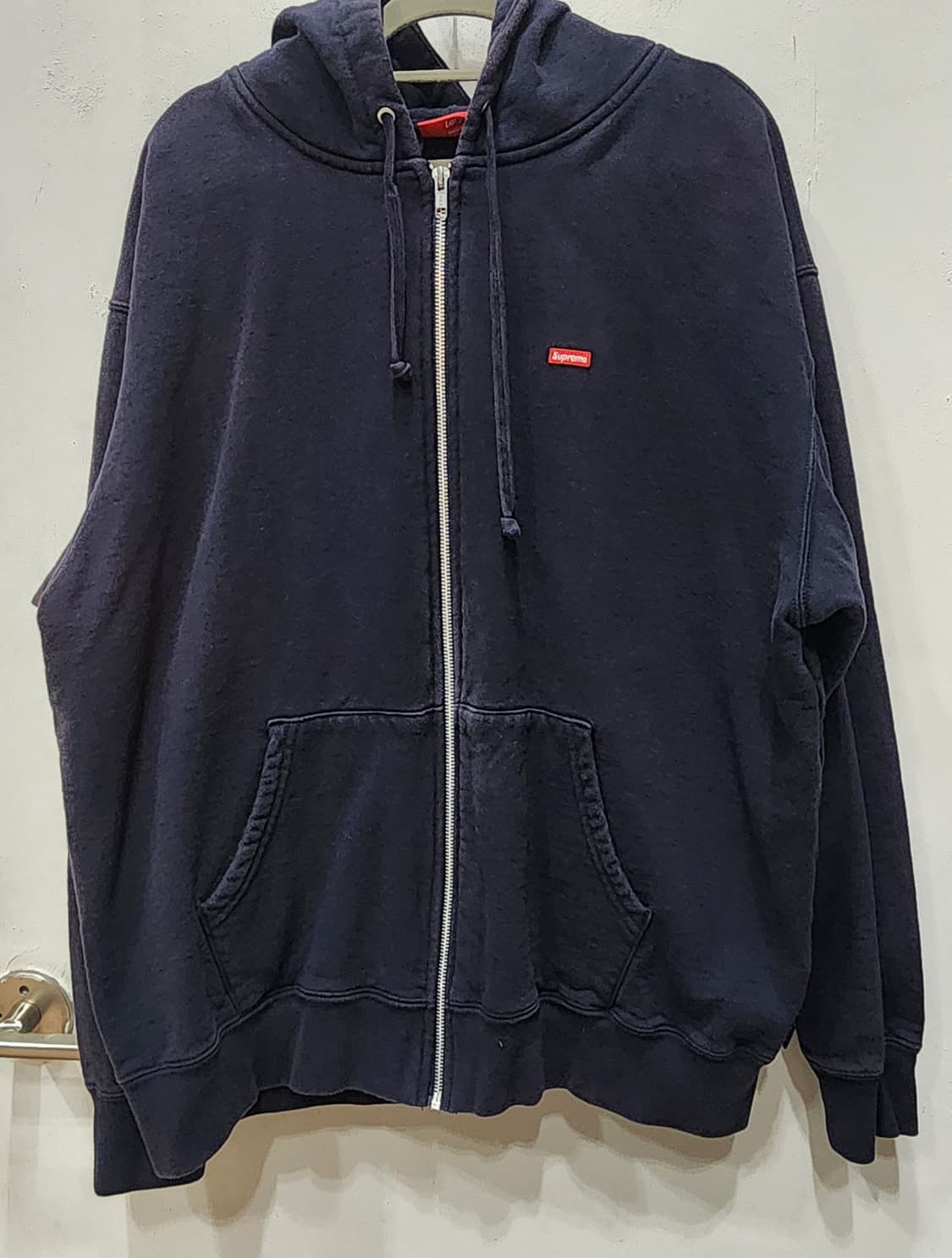 슈프림 스몰박스 후드집업 라지 네이비 상품이미지1