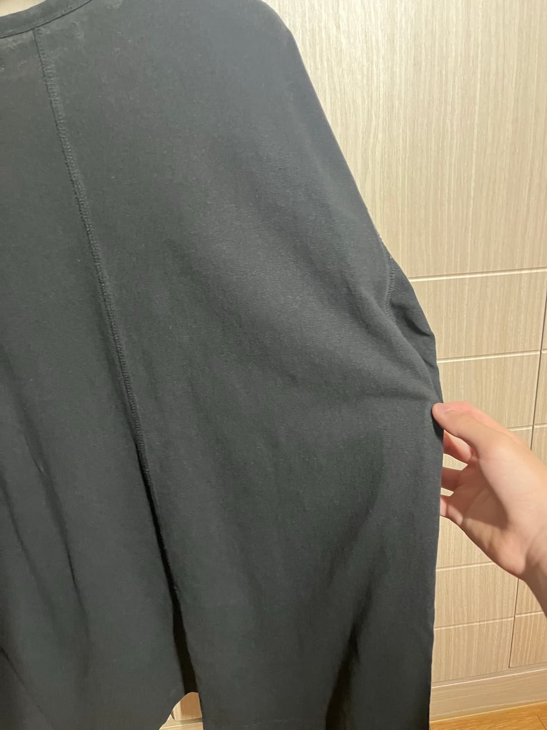 해칭룸 Double sleeve tee 블랙 3사이즈 상품이미지10