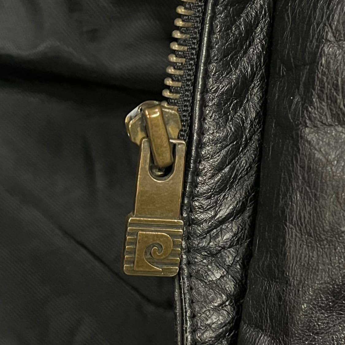 [정품/100] 피에르 가르뎅 블랙 레더 카코트 가죽 자켓 b10  상품이미지7