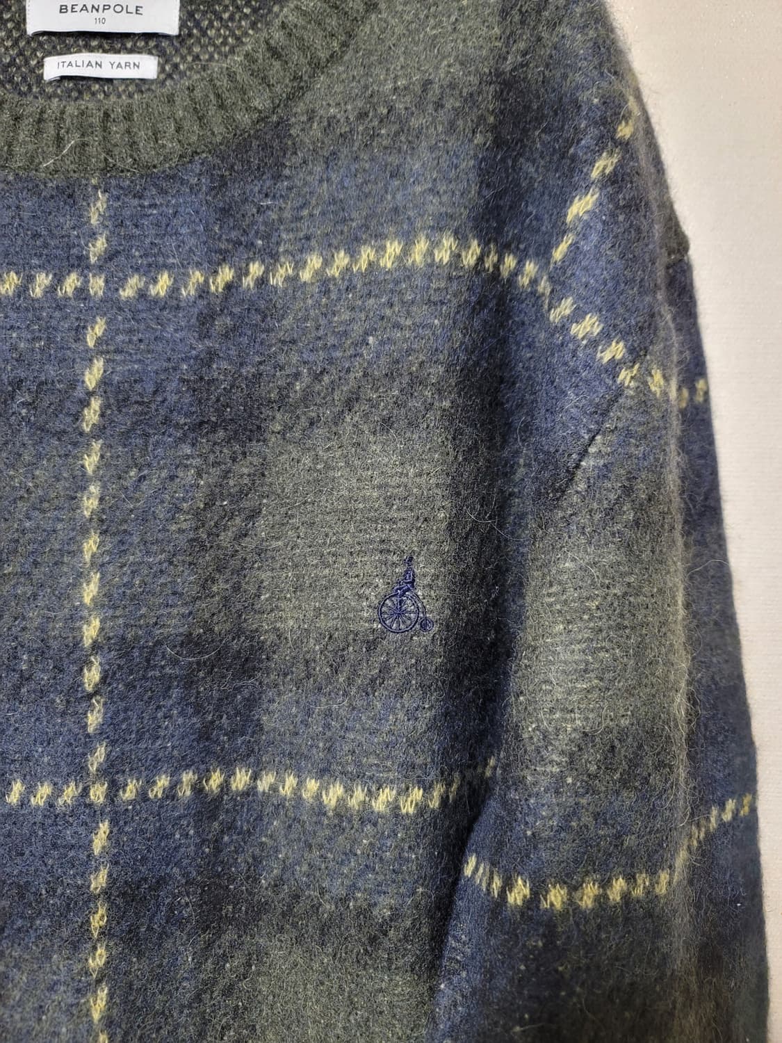 빅사이즈(110) 빈폴 알파카혼방 타탄체크 풀오버 상품이미지3