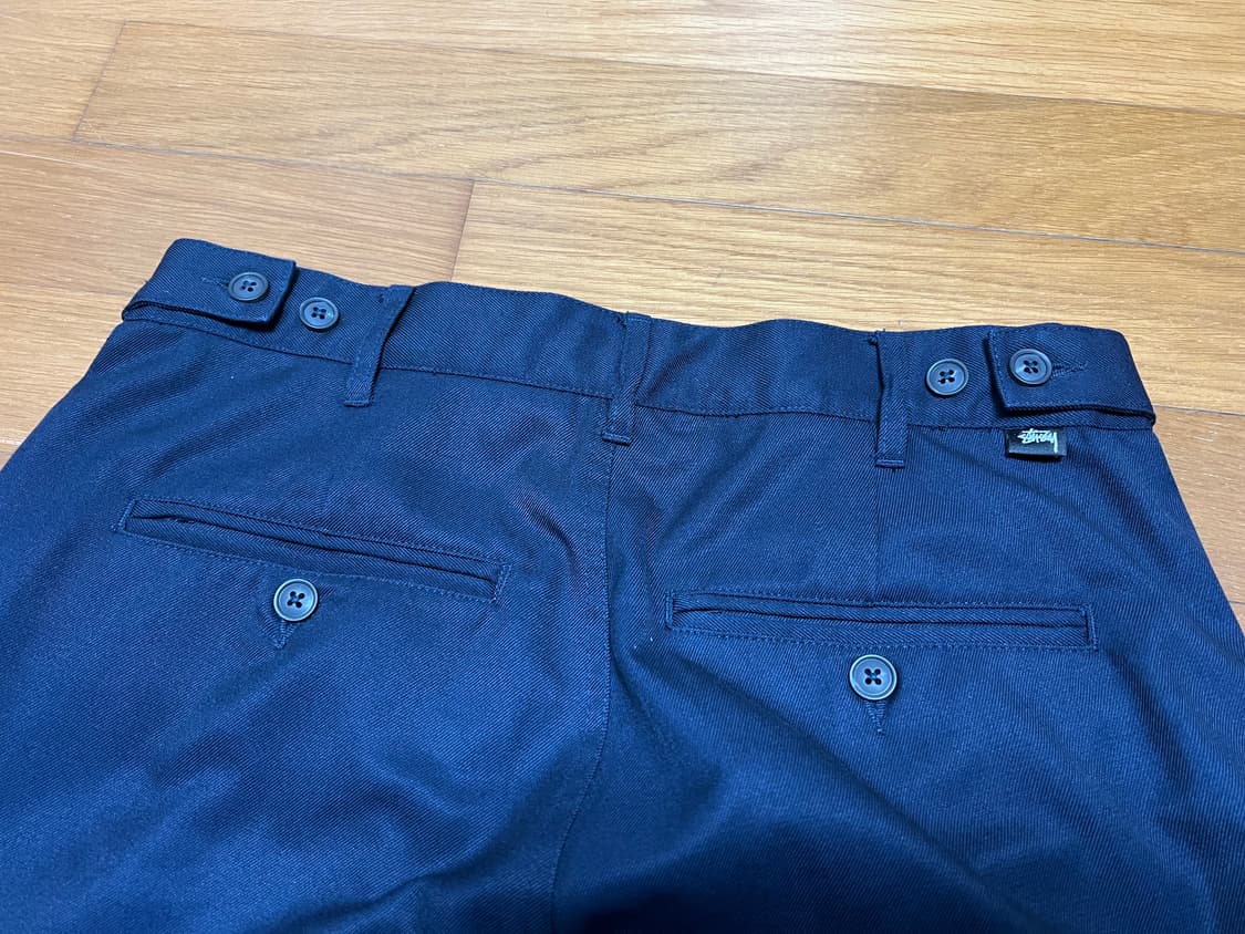 스투시 TWILL VOLUME PLEATED TROUSER 네이비 상품이미지4