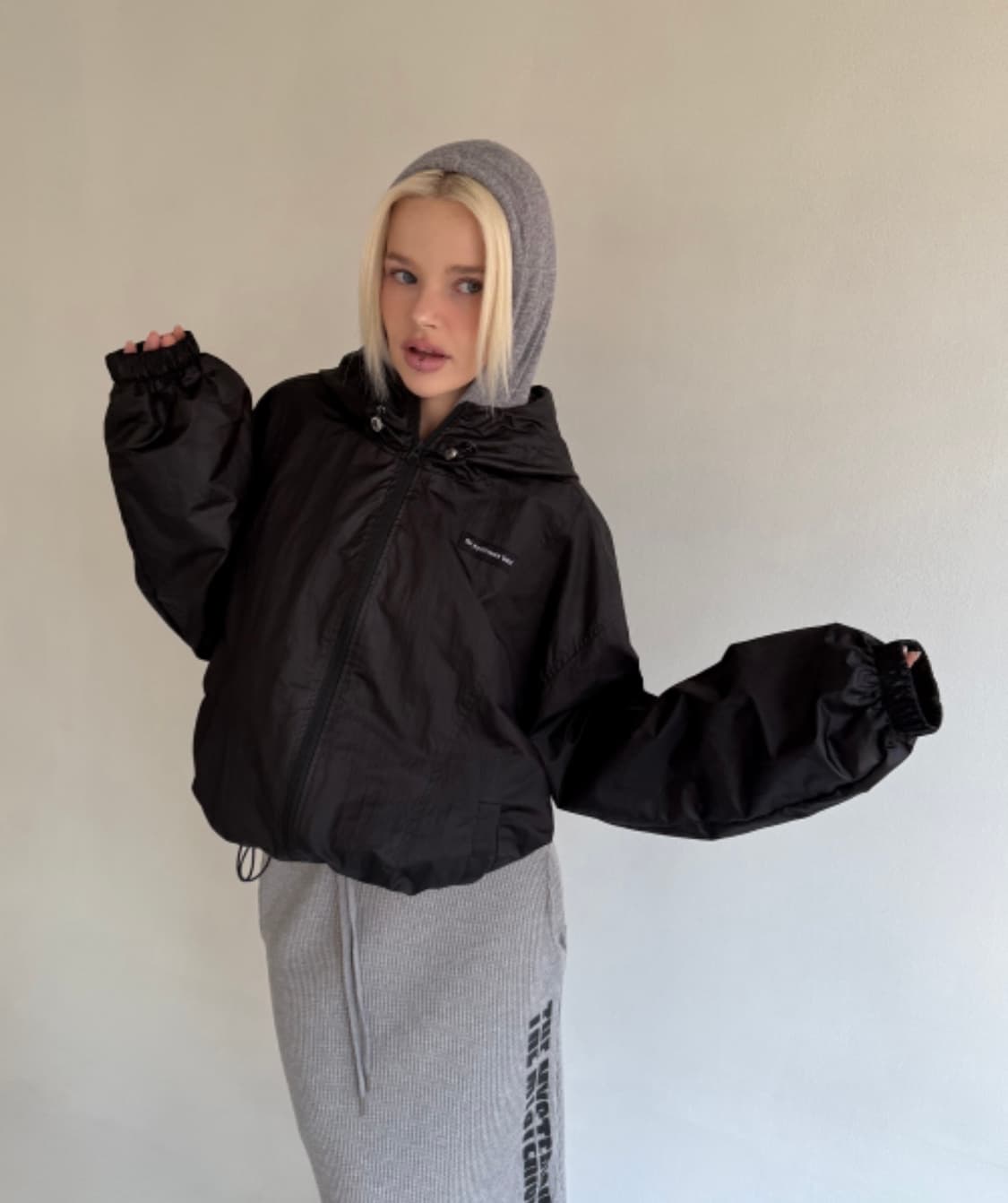 미스테리어스호텔 crop wrinkle windbreaker 상품이미지1