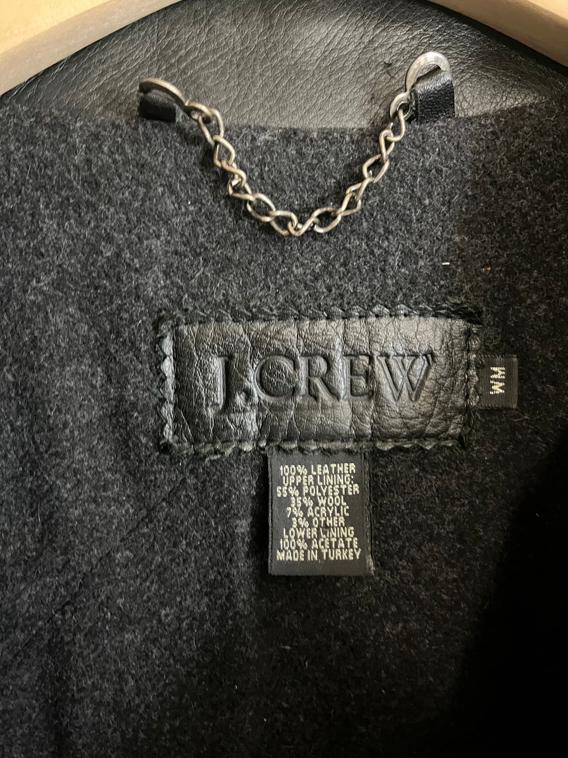 90s-00 J.CREW Leather Car Coat 상품이미지5