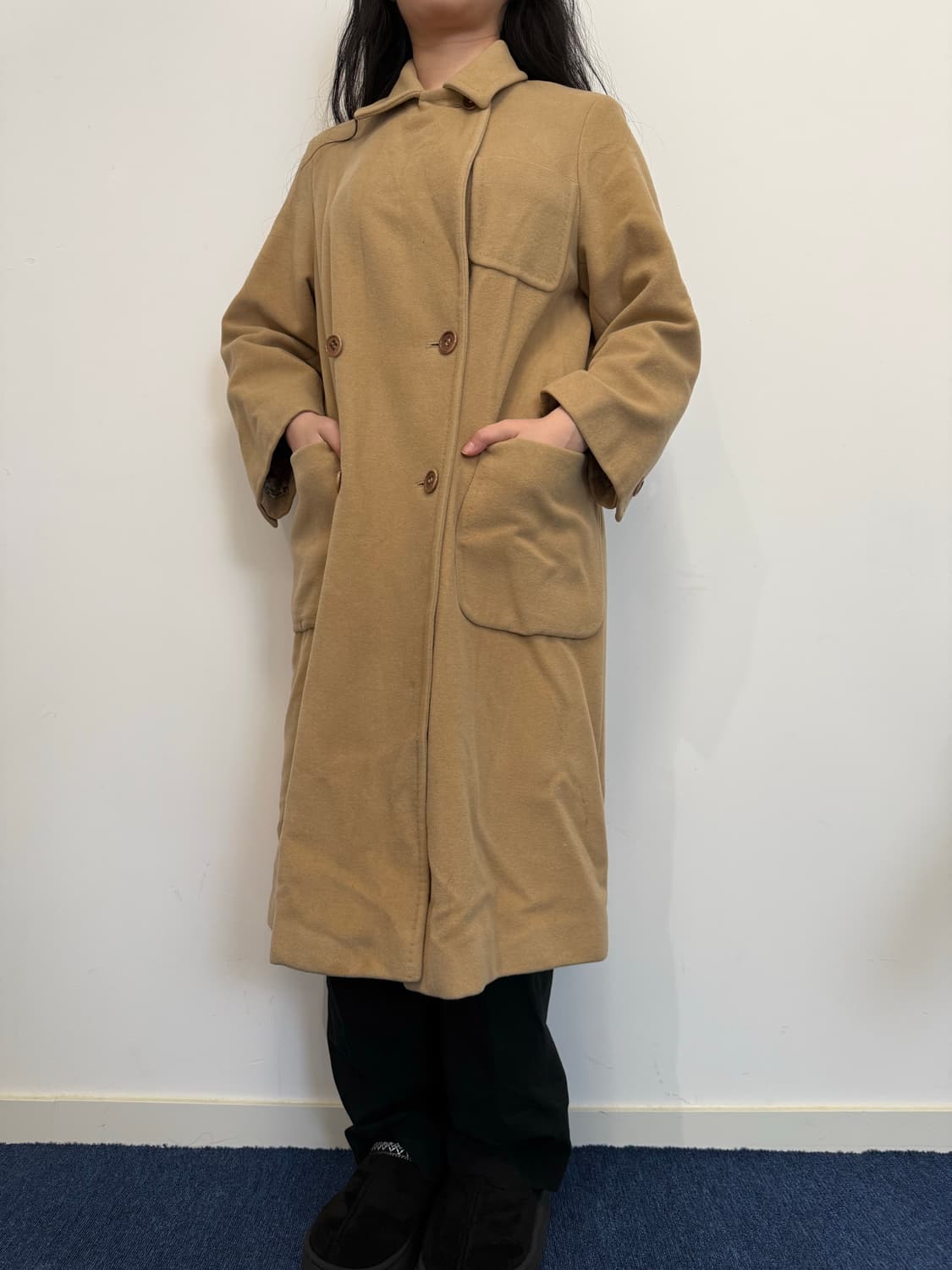 MaxMara 캐시미어 코트 베이지 상품이미지5