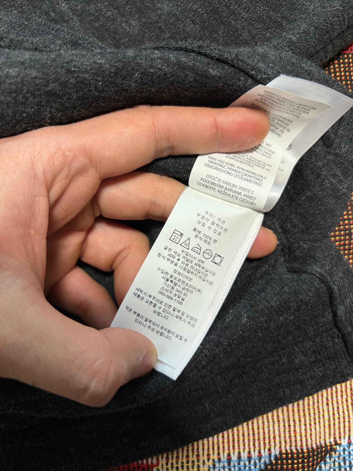 M) 폴로 랄프로렌 반집업 풀오버 코튼 니트 그레이 큐알탭 상품이미지6