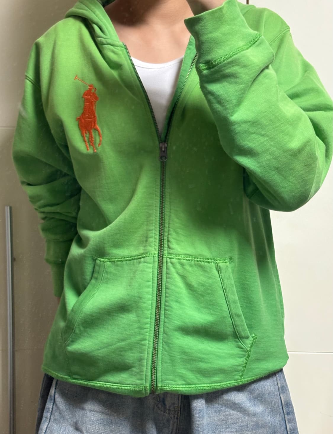 폴로 빅포니 후드집업 연두 상품이미지1