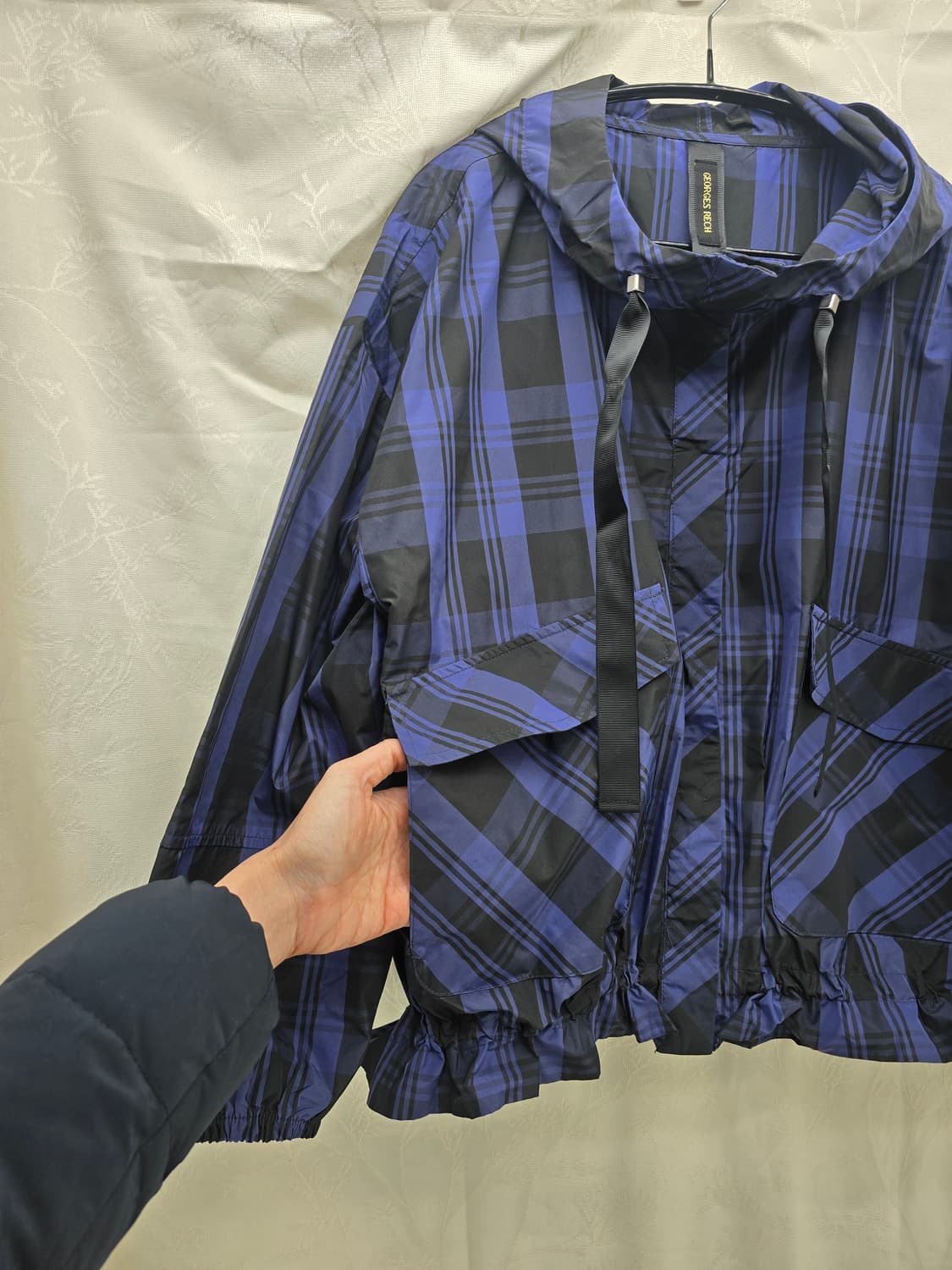 조르쥬 레쉬 체크 후드 바람막이 L 상품이미지6