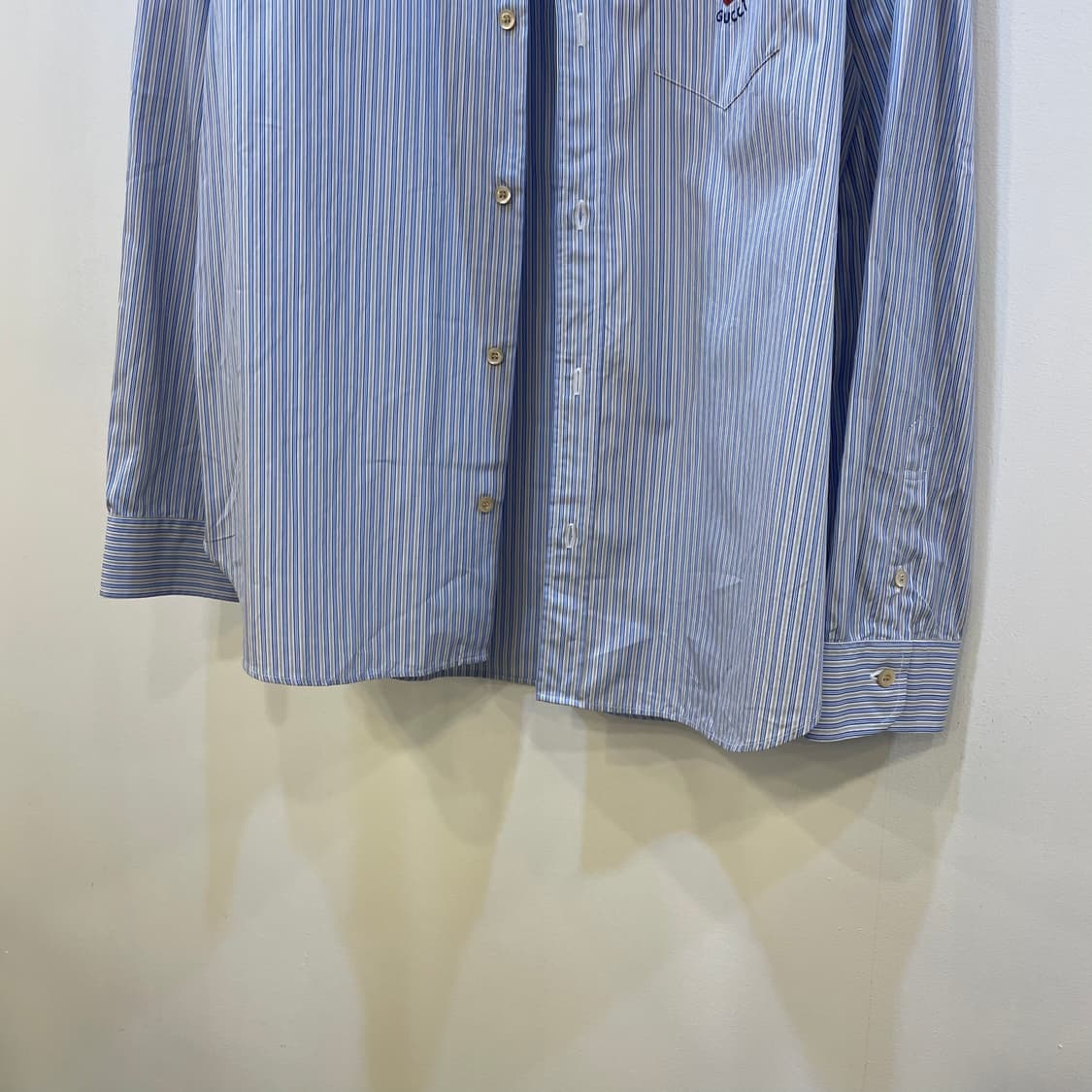 구찌 스트라이프 가든 딸기 로고 포켓 셔츠 상품이미지4